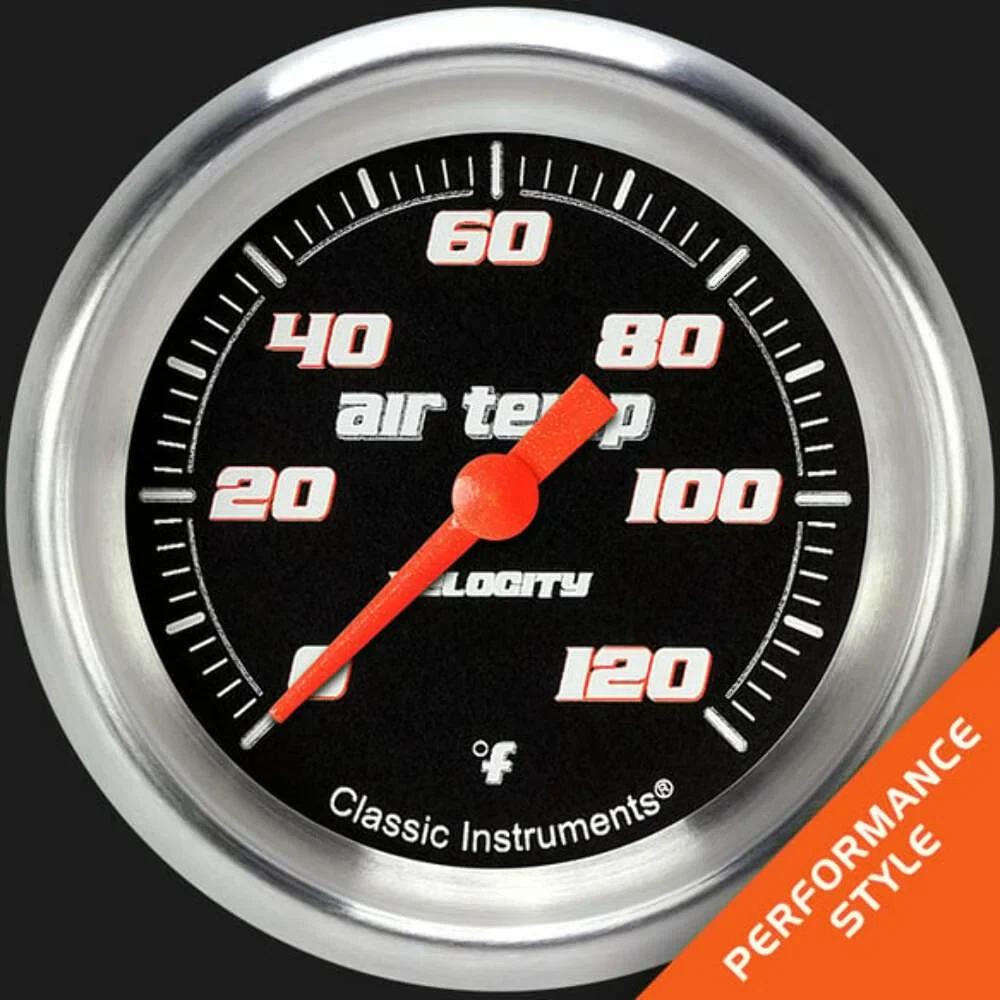 Velocity Black 2 5_8_ Outside Air Temp. Gauge VS399BAPF
